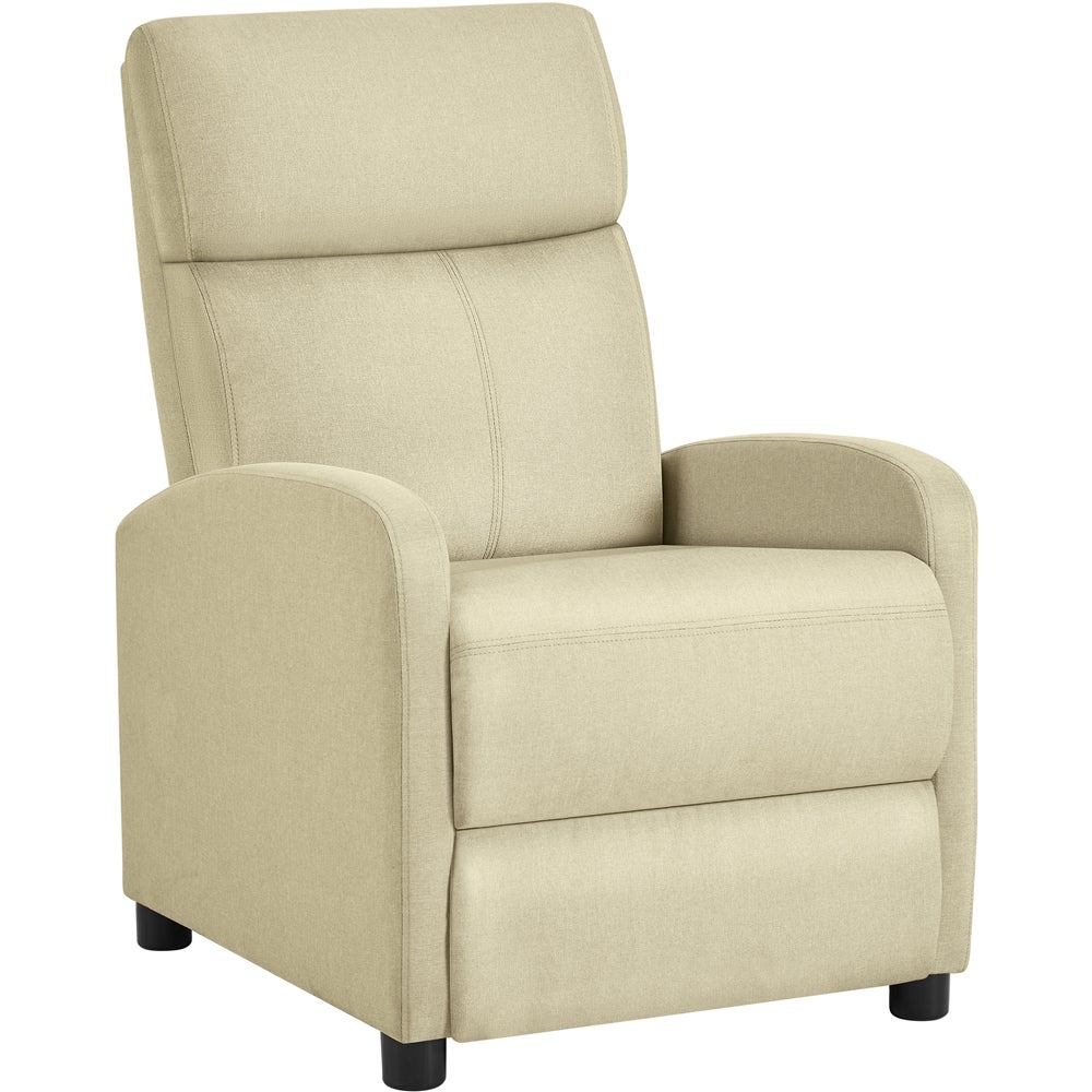 Fauteuil relax inclinable gris foncé avec repose-pieds en tissu design