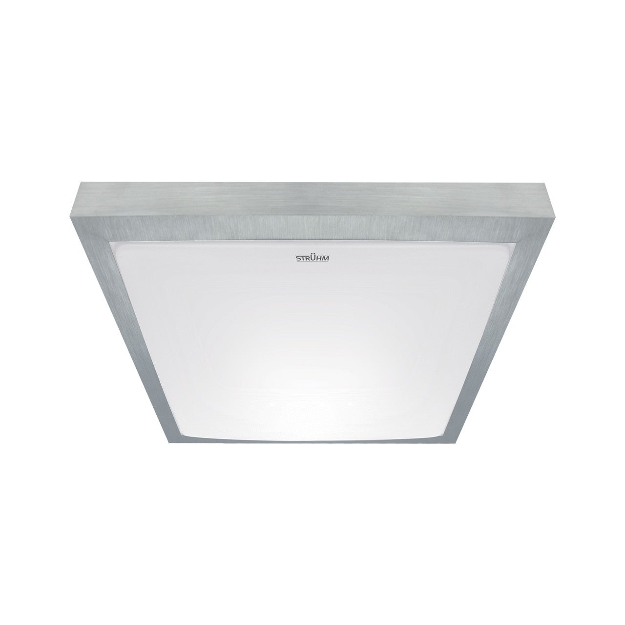 Plafon Alex kwadratowy srebrno-biały LED 12W 4000K 840lm wym: 8 x 27 cm IP44 tworzywo sztuczne Struhm