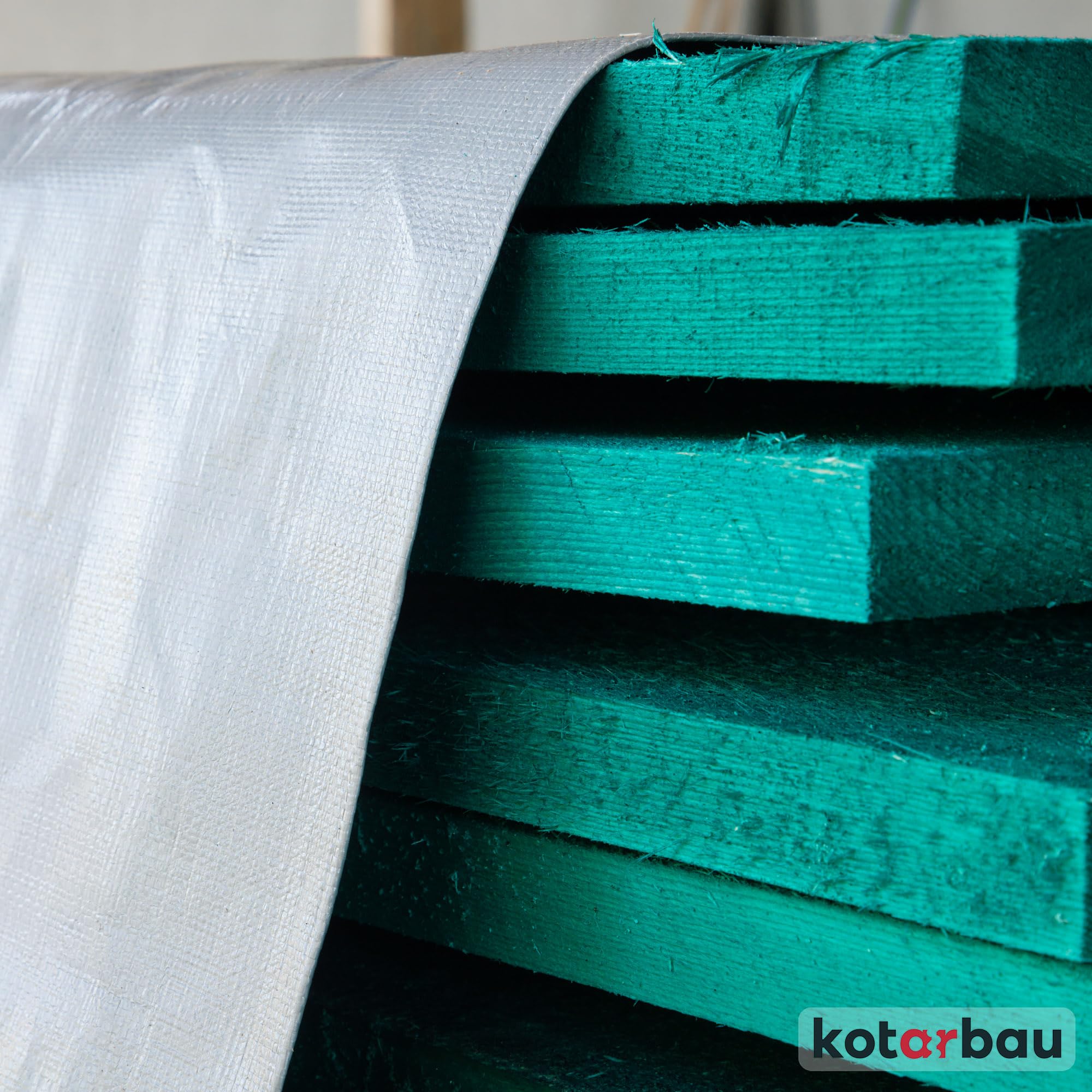 Bâche de Protection en Tissu - 2 x 3 m - Argent 200 g/m² - Avec Œillets Renforcés, Étanche et Indéchirable - KOTARBAU - 6