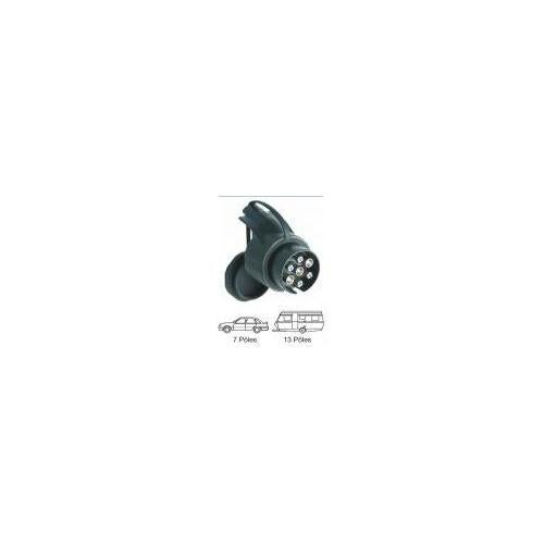 HP Autozubehör 28647 Mini Adattatore Corto Da 7 A 13 Poli Per Rimorchio – 12 Volt Con Coperchio Antipolvere