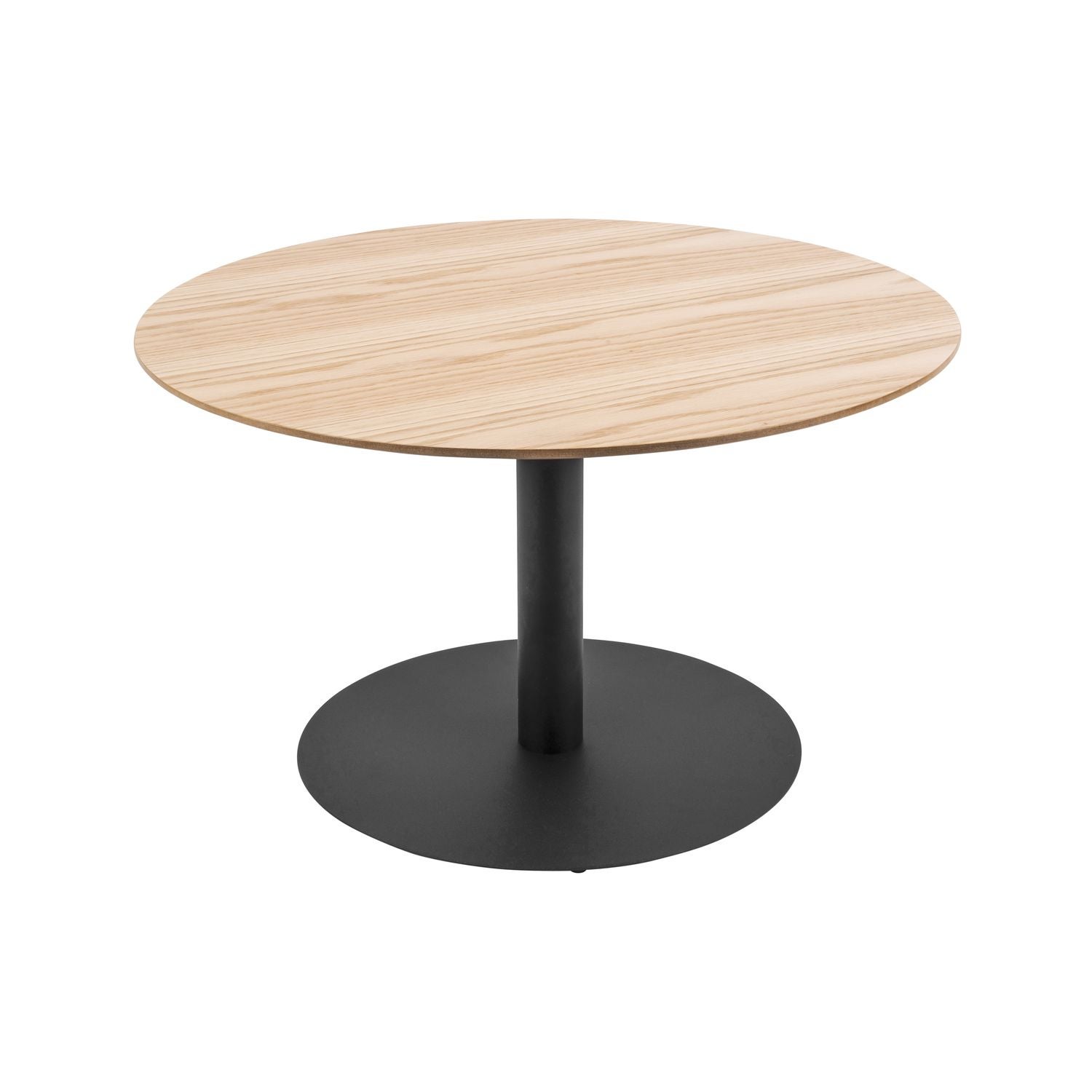 Table basse ronde design Dot - Diam. 60 x H. 35 cm - Marron chêne ...