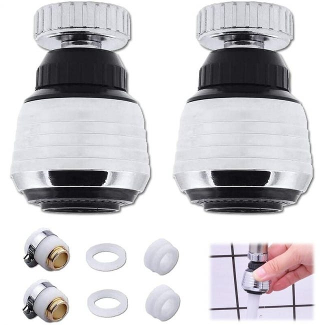 RHQFDM 2 pièces filtre à eau robinet rotatif à 360°avec 6 pcs PP coton élément filtrant robinet filtre Convient pour la maison lavabo cuisine salle de bain RHQFDM 2 pièces filtre à eau robinet rotatif à 360°avec 6 pcs PP coton élément filtrant robinet filtre Convient pour la maison lavabo cuisine salle de bain