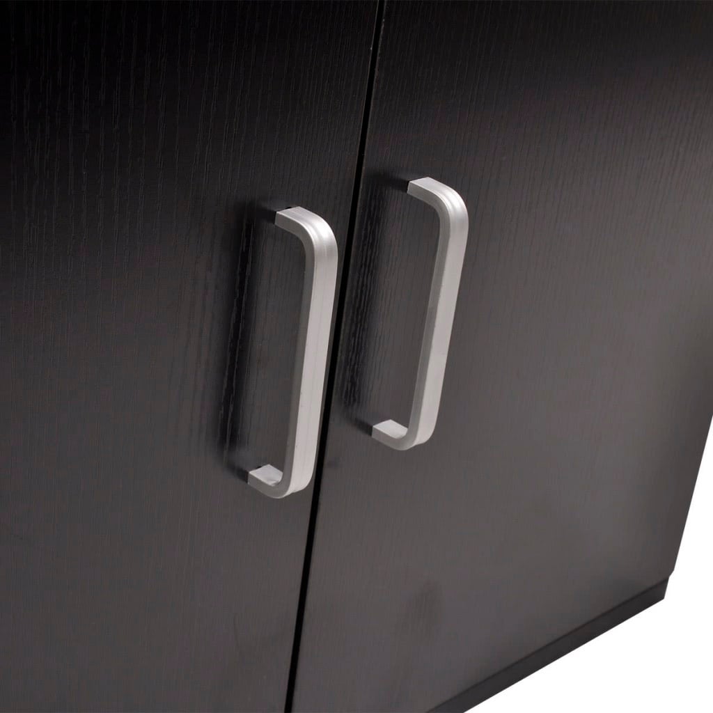 Mobilier de salle de bain avec lavabo 9 pcs Noir - 6