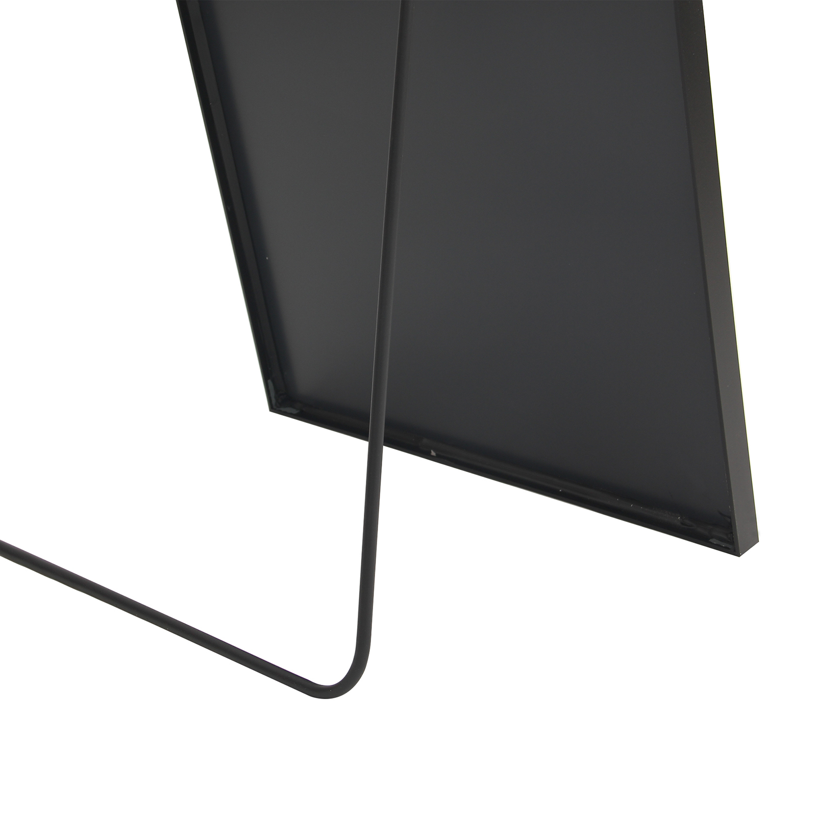 Miroir sur pied 162 x 53 cm–Miroir sur pied incurvé au cadre en alliage d’aluminium,idéal pour chambre,dressing,salon–Design moderne,noir - 6