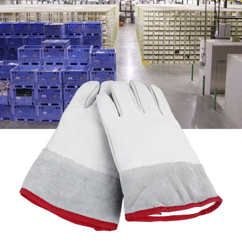 Gants de travail en cuir de vachette imperméables, résistants au froid/basses températures, pour congélateur/ammoniaque liquide, doublure D226N 26CM L - 5