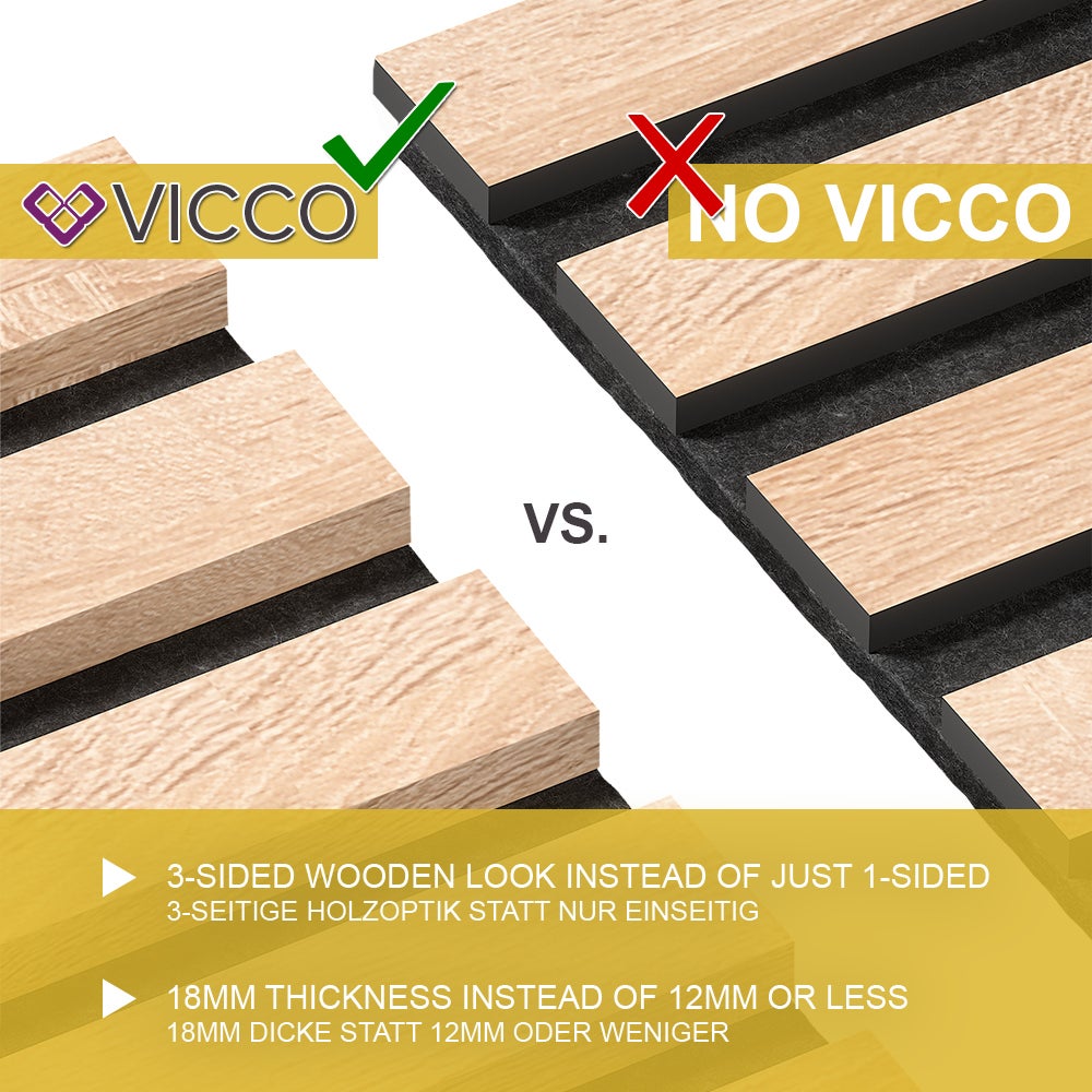 Vicco Wandpaneele Sonoa, carvalho, 8 Stück - 4
