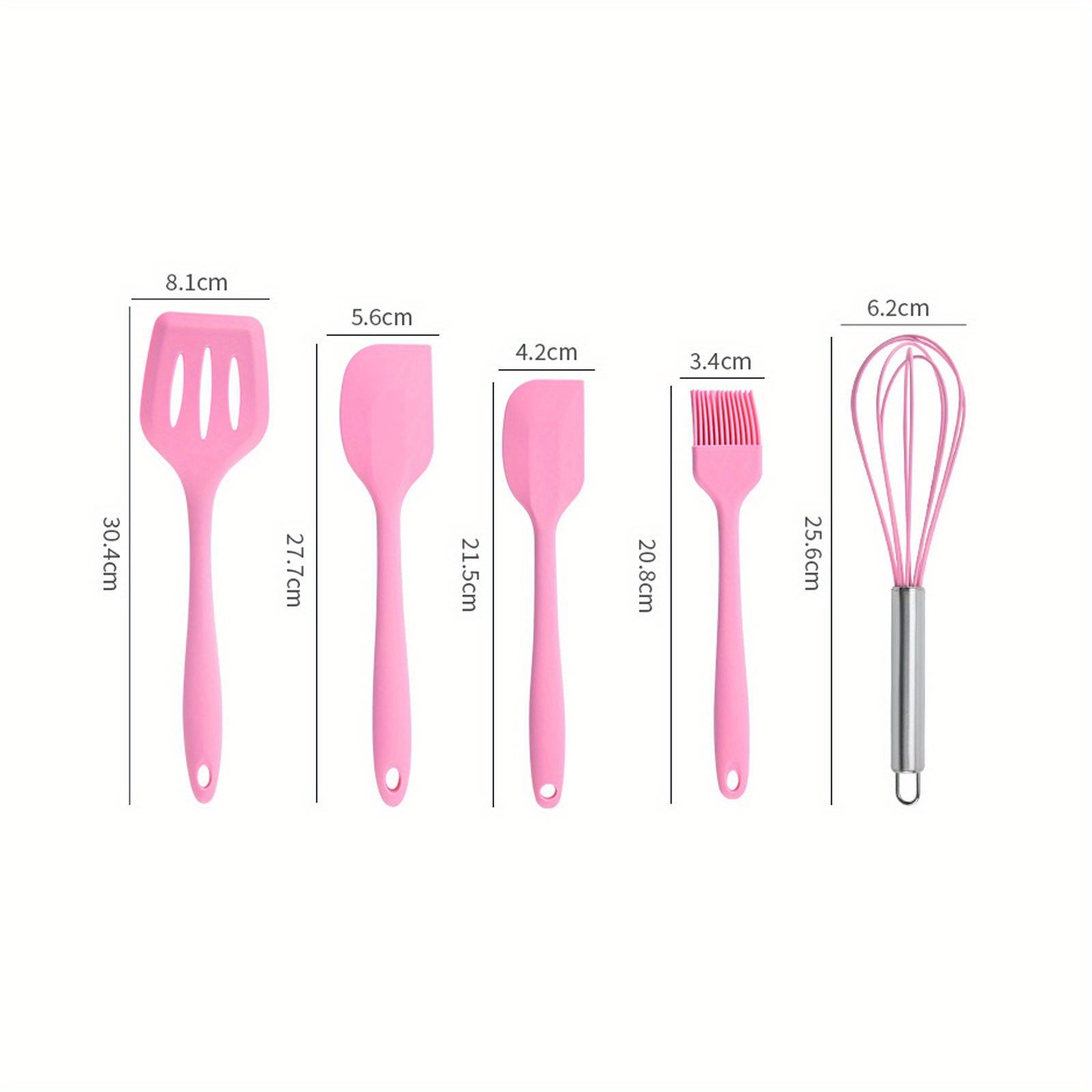 Lot De 8 Ustensiles De Cuisine Anti-adhésifs – Set De Cuillères, Spatules & Pince