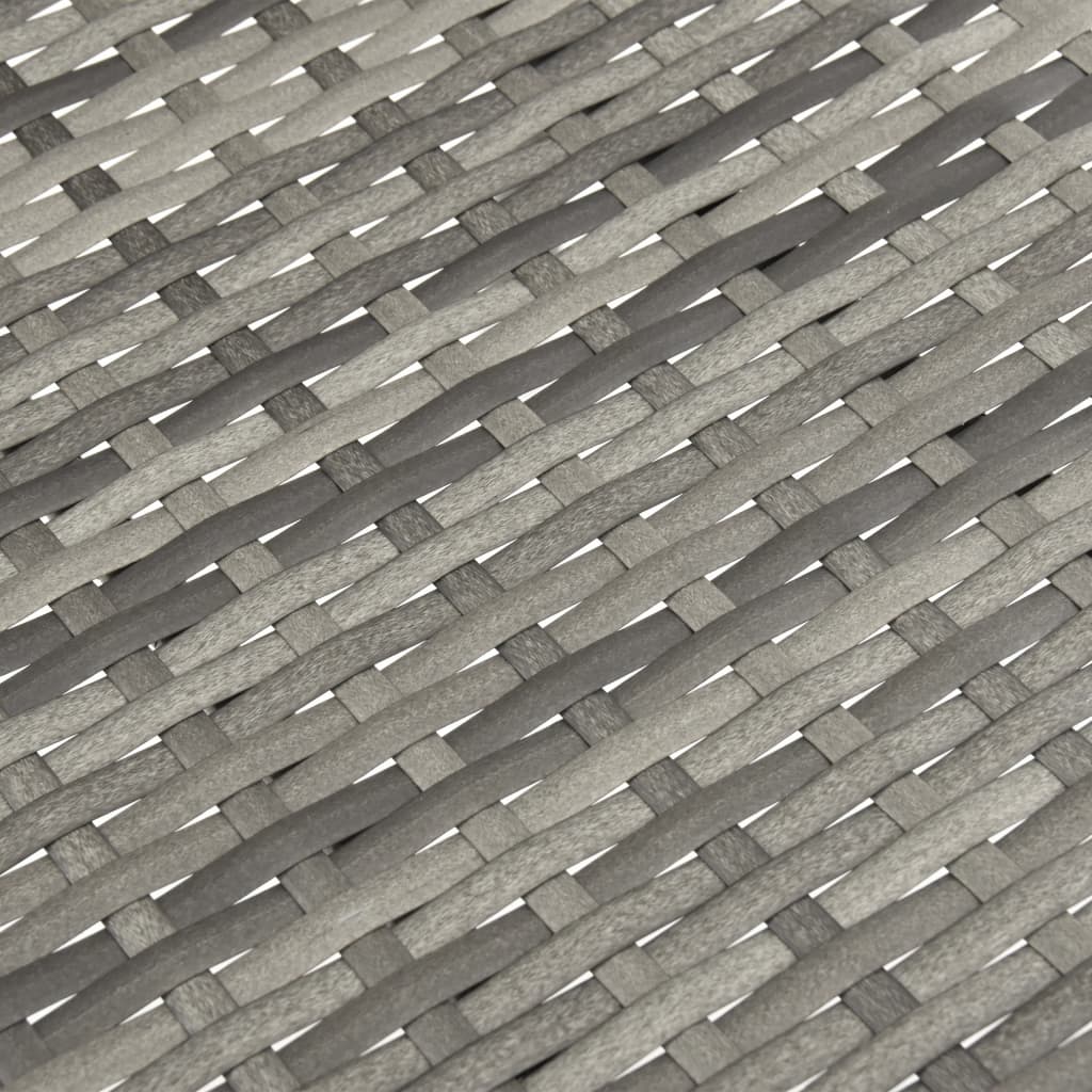 Chaises empilables d'extérieur 6 pcs Gris Résine tressée - 2