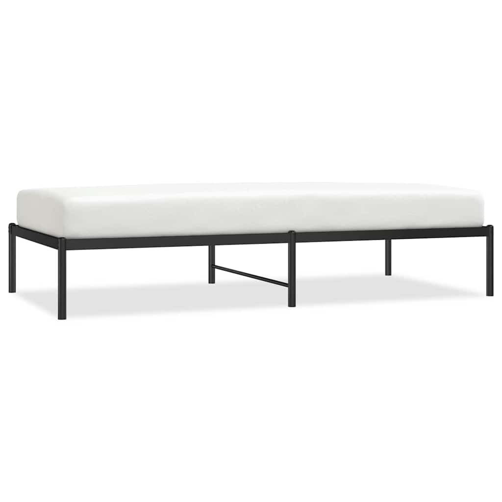 Łóżko Metalowe Czarne Rama Łóżka Ze Stelażem Do Sypialni Pokoju 90x190 cm