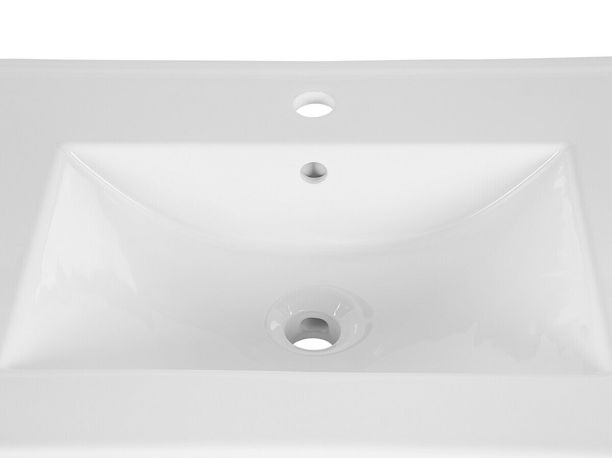 Vasque encastrable blanche céramique 60cm LAVA - 7