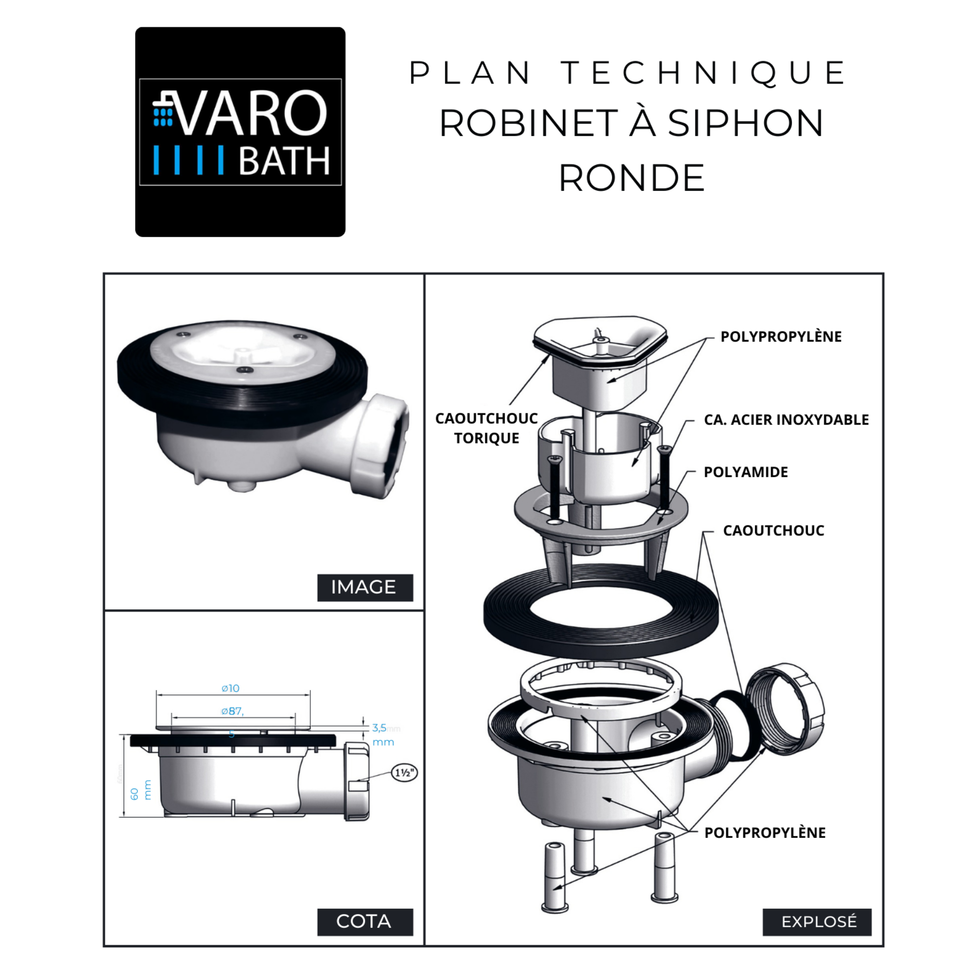 VAROBATH | Piatto doccia 3D 100x160 - Effetto legna WENRA - 6