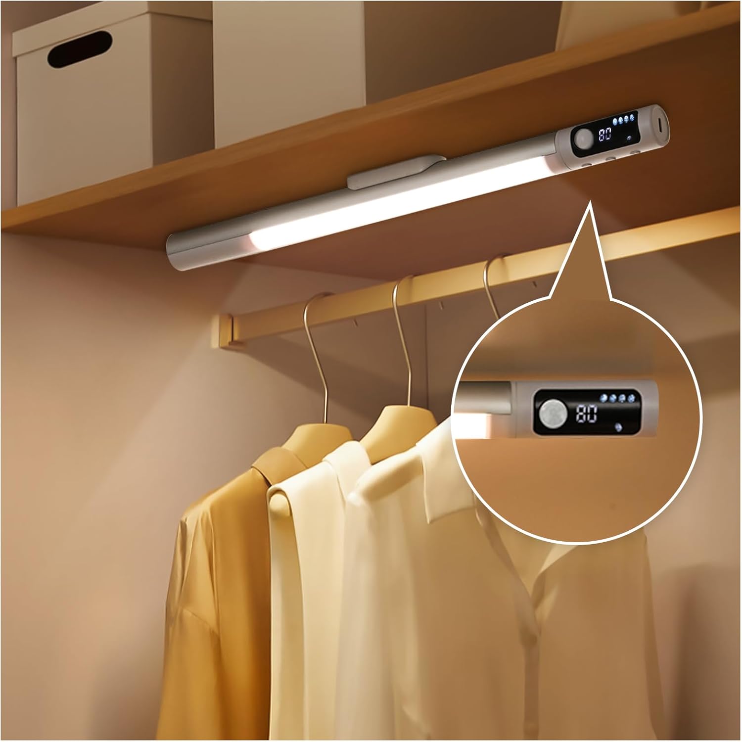 Kit LED Sous Armoire AIBOO 12V - 8 Spots, Télécommande RF, Intensité Variable, Connexion Reliable, Blanc Chaud