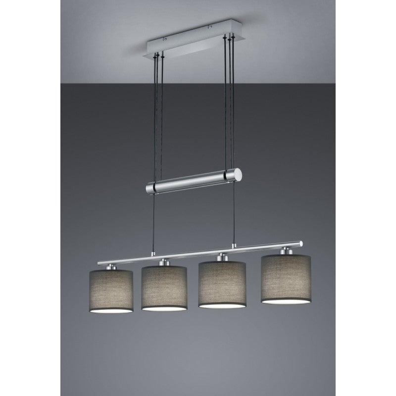 Trio Garda Lampada Da Tavolo E14 - Design Nichel Opaco, 9.5 Cm Di Diametro