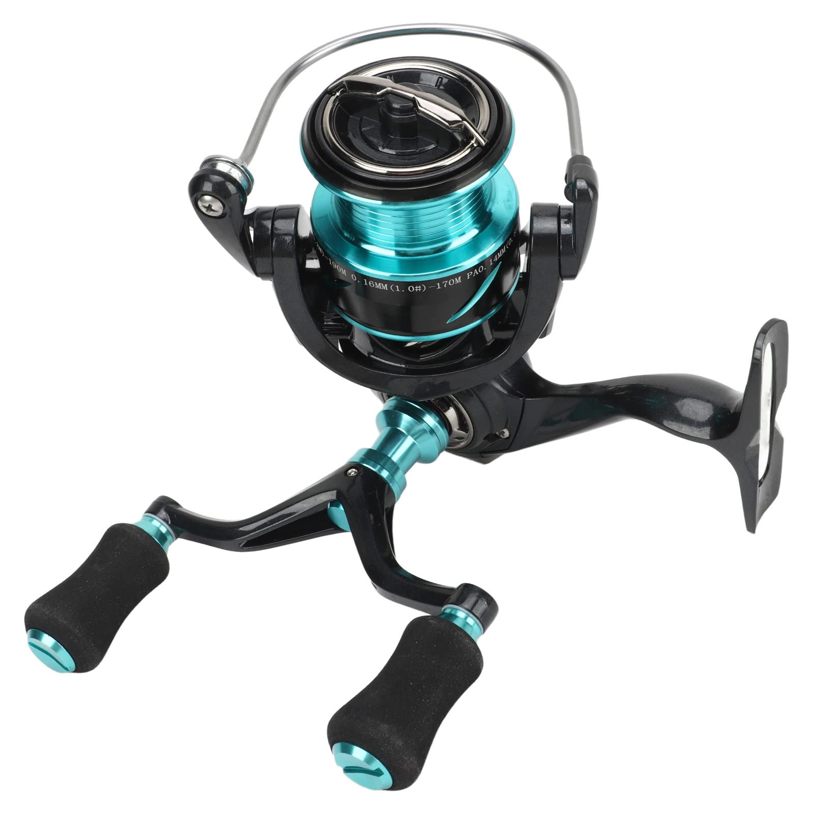 Moulinet De Pêche Spinning DK – Tout Métal, Noir/vert, Max Drag 12kg, Rapport 5.2:1 (neuf 2024)