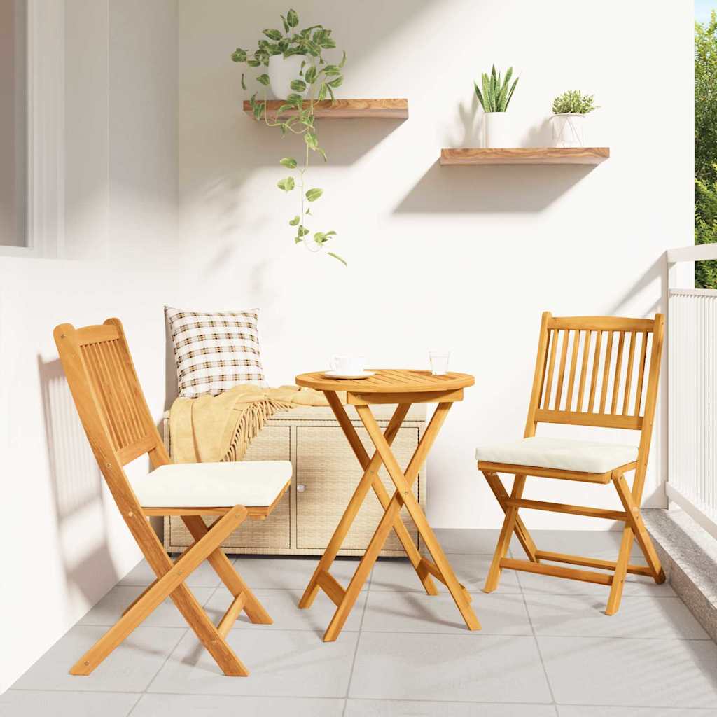 Zestaw Bistro Ogrodowego 3 pcs Brązowy Lite Drewno Akacji vidaXL