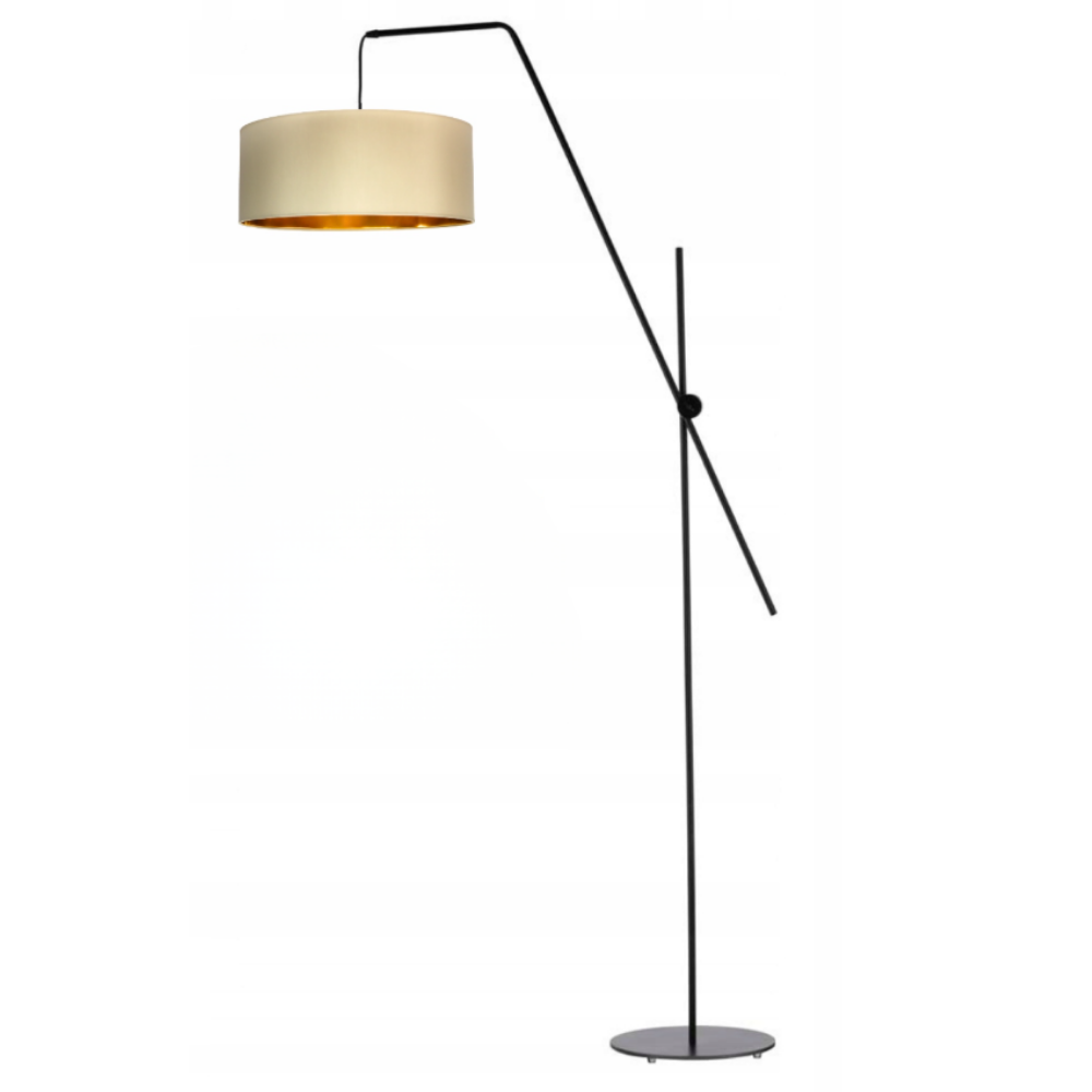 Lampa stojąca podłogowa przegubowa regulowana z abażurem walec MODERN