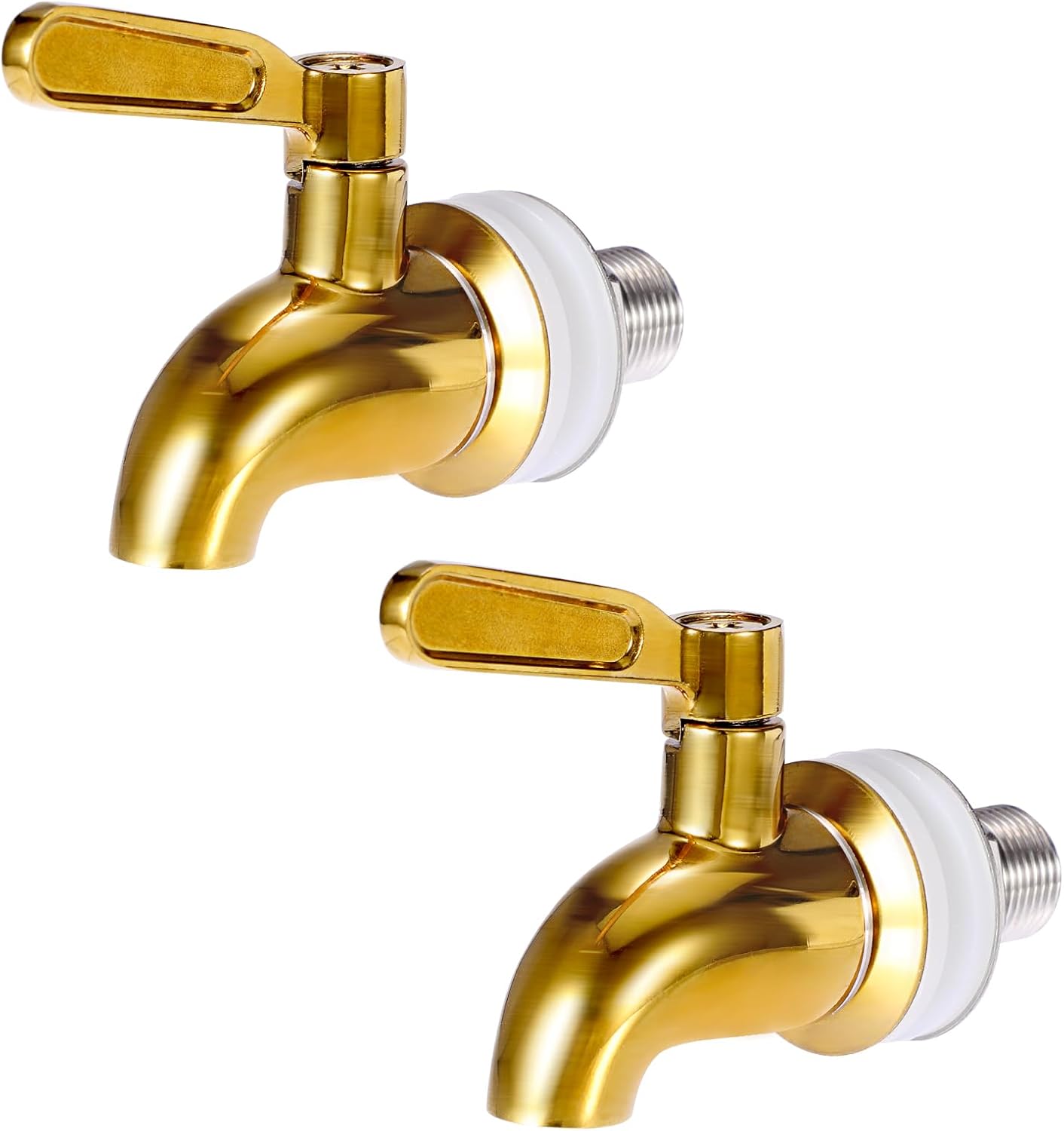 Zapasowy kran do dystrybutora napojów, stal nierdzewna, otwór 16 mm (5/8"), złoty - opakowanie 2 szt.