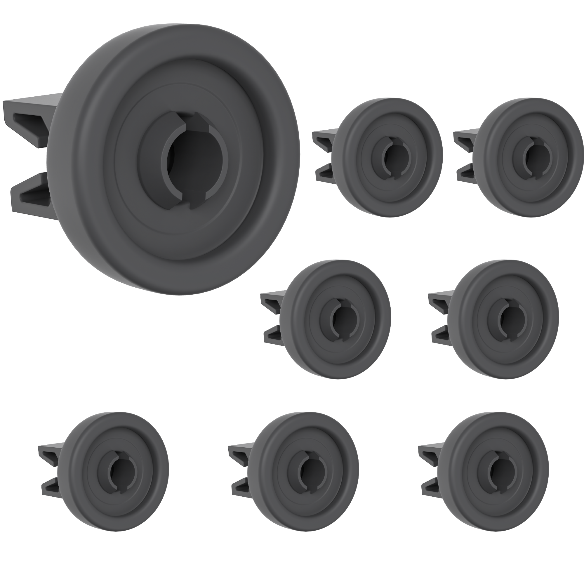 Roues d'entraînement TW-S01 Universelles 12-20 Chrome par