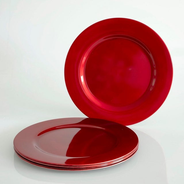 Conjunto de 6 bases para pratos de Natal em plástico com Ø 33 cm LOLAhome
