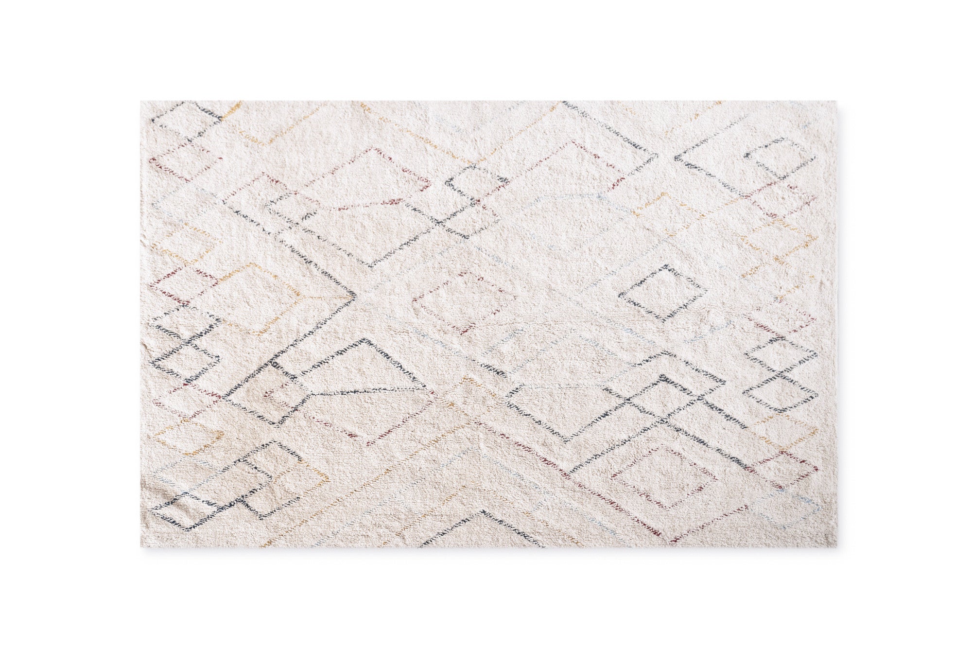 Dywan bawełniany wielokolorowy z geometrycznym wzorem 160x230 cm