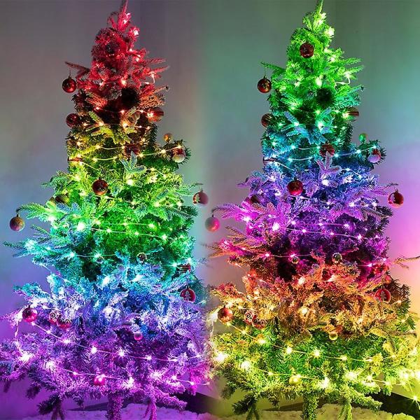Christmas Tree RGB Lights Smart Bluetooth Control USB LED String Lamp ...