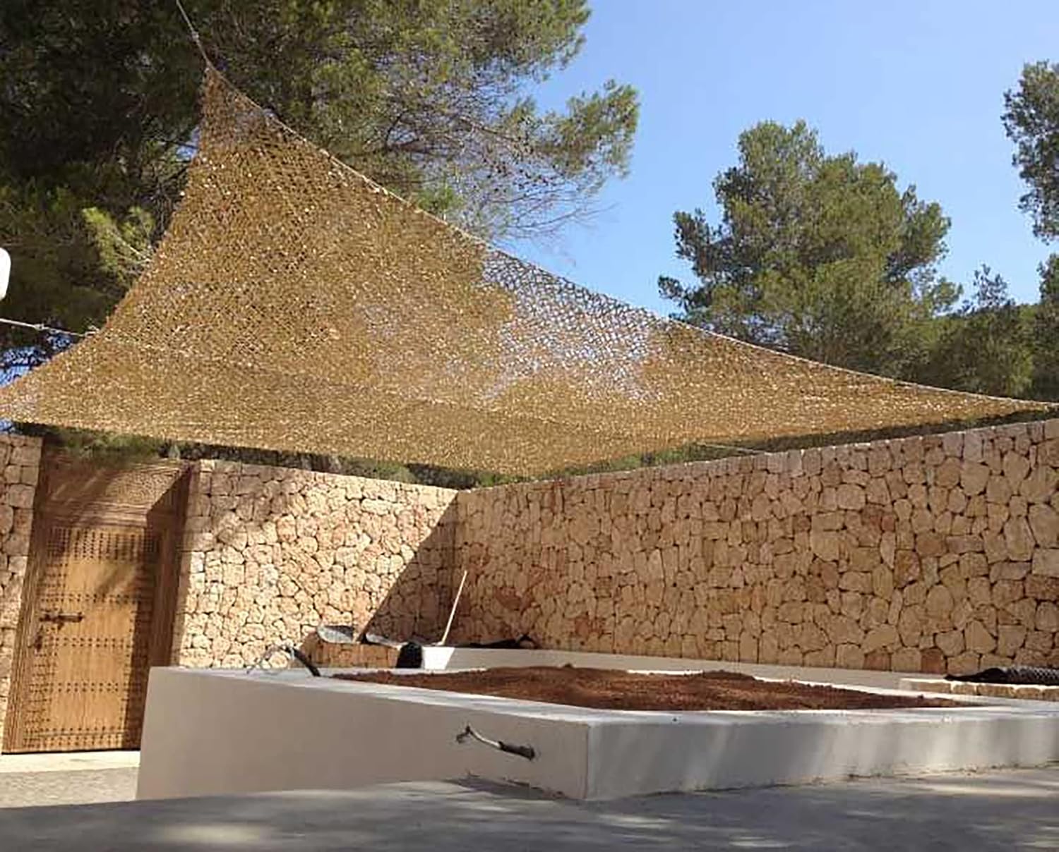 Filet de Camouflage Sable - Filet d’Ombrage Extérieur Résistant - Haut de Gamme - Protection Solaire & Voile d'Ombrage Anti-UV - Terrasse, Pergola, - 11