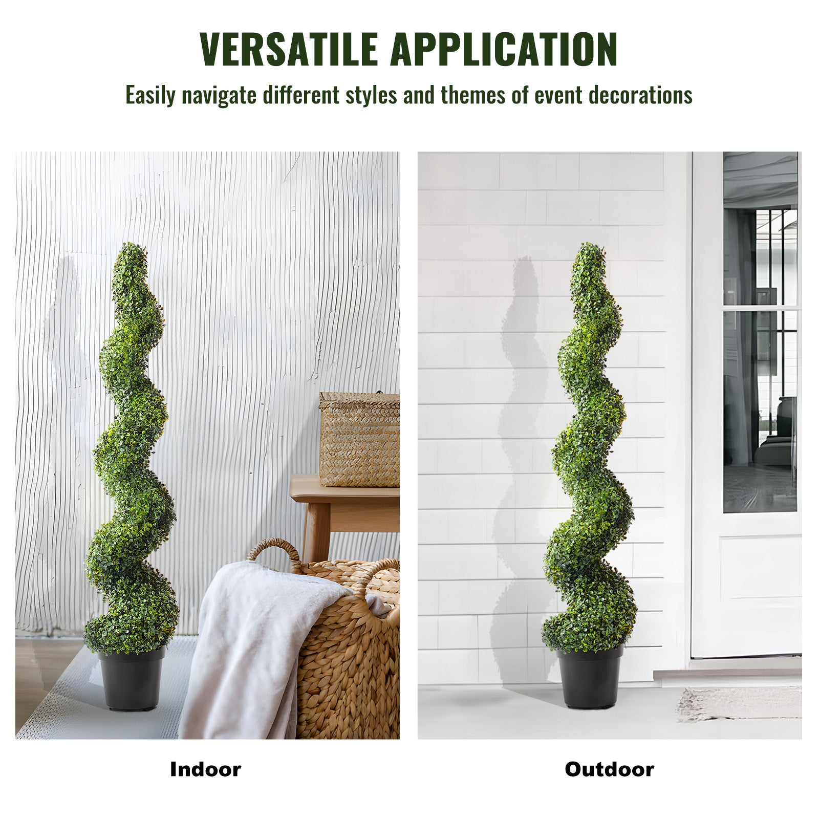 Set di alberi topiari in bosso artificiale SucceBuy 60
