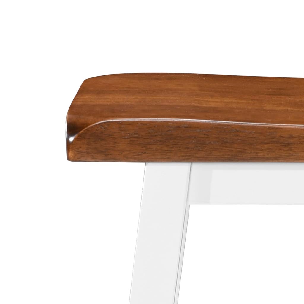 Tabourets de bar lot de 2 bois massif - COMFORTXL - 4