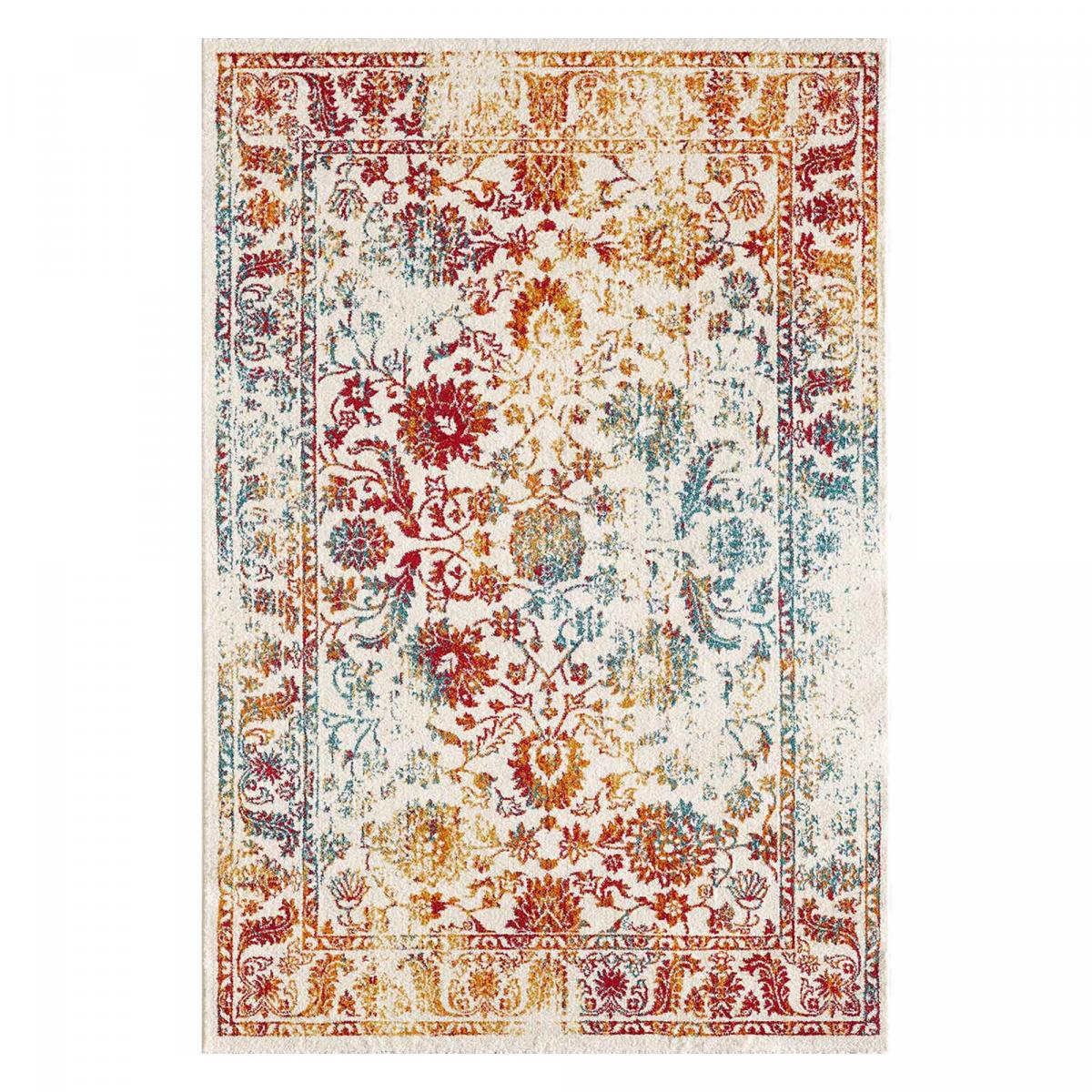 Alfombra oriental 60x110 rectángulo multicolor tejido patrón ancestral ...