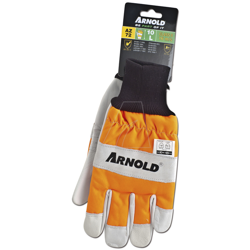 Gants de protection anti-coupures en cuir CS-1 pour tronçonneuse - Taille 10 - 2