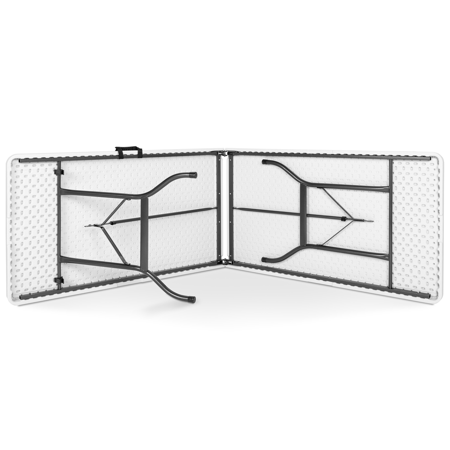 Lot de 2 tables pliantes d'appoint portables 180 cm pour camping ou réception - 4