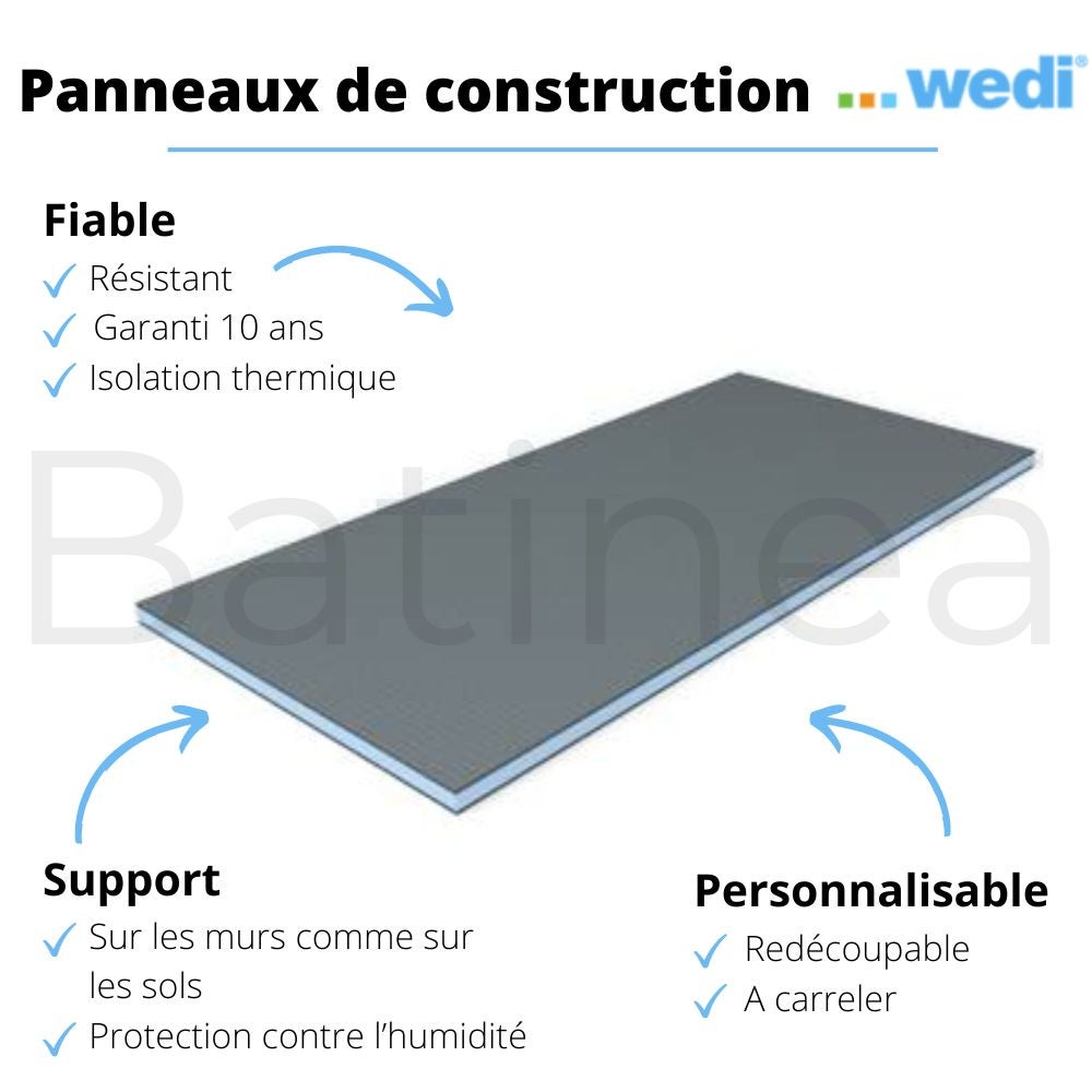 Panneau construction wedi 2600x600x20mm - 5