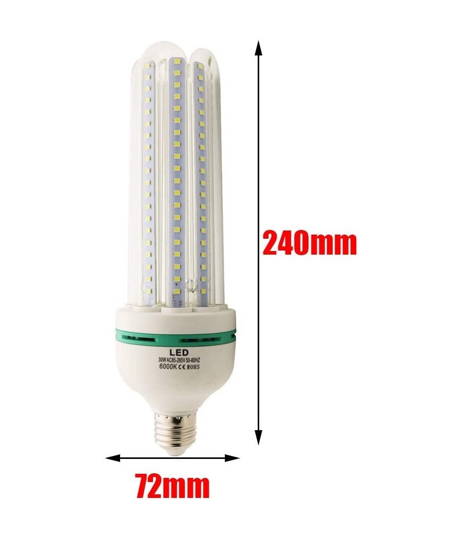 Trade Shop - Lampada Lampadina 4u A Led Da 30w Luce Fredda O Calda Basso Consumo Attacco E27 - Bianco Freddo - - 2