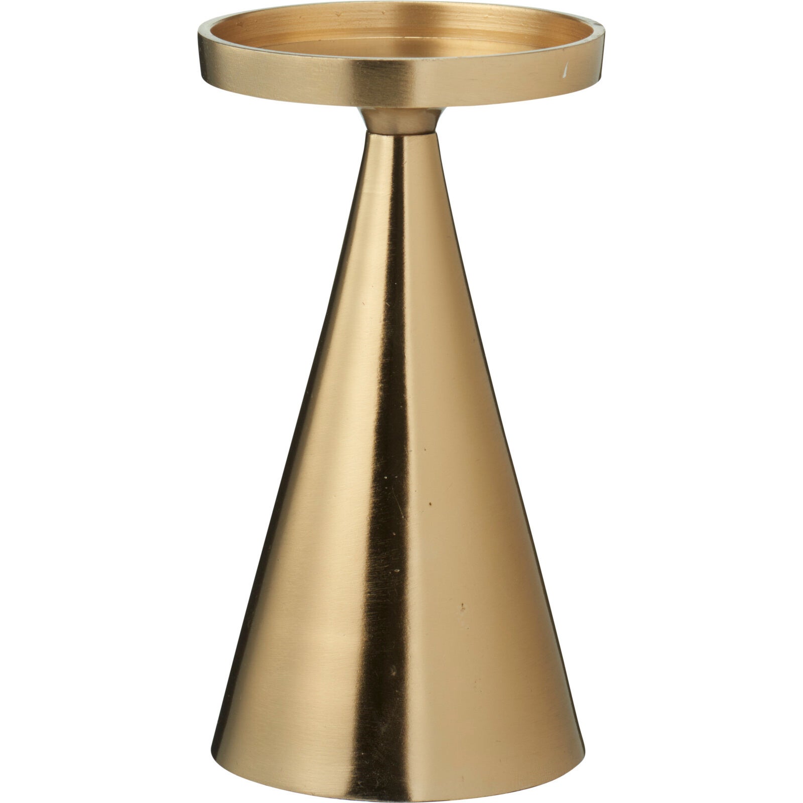 Bougeoir décoratif, doré, 17 cm, Home Styling Collection | Leroy Merlin