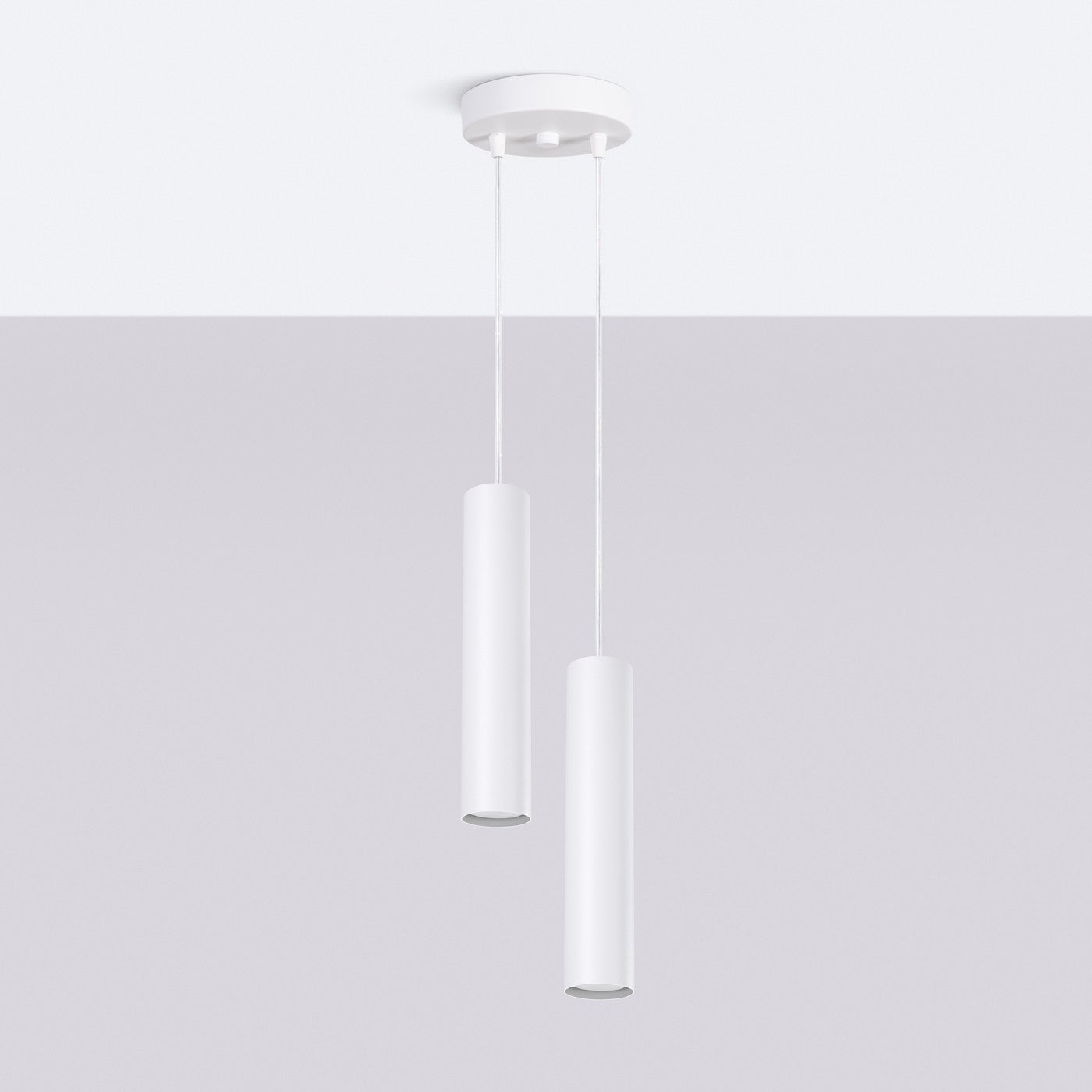 Lampa sufitowa podwójna LAGOS biała 2xGU10x10W metal wym:118x15x15cm IP20 Sollux Lighting - 3