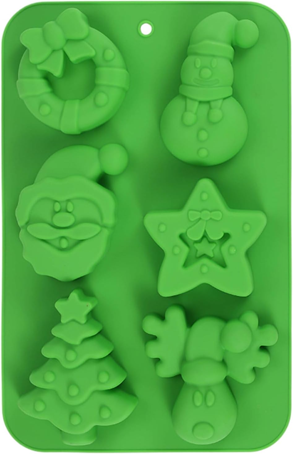 Forma silikonowa | Formy do pieczenia cukierków | Choinka, bałwanek, płatek śniegu, piernik, gwiazda | Formy w kształcie świątecznych kształtów, forma