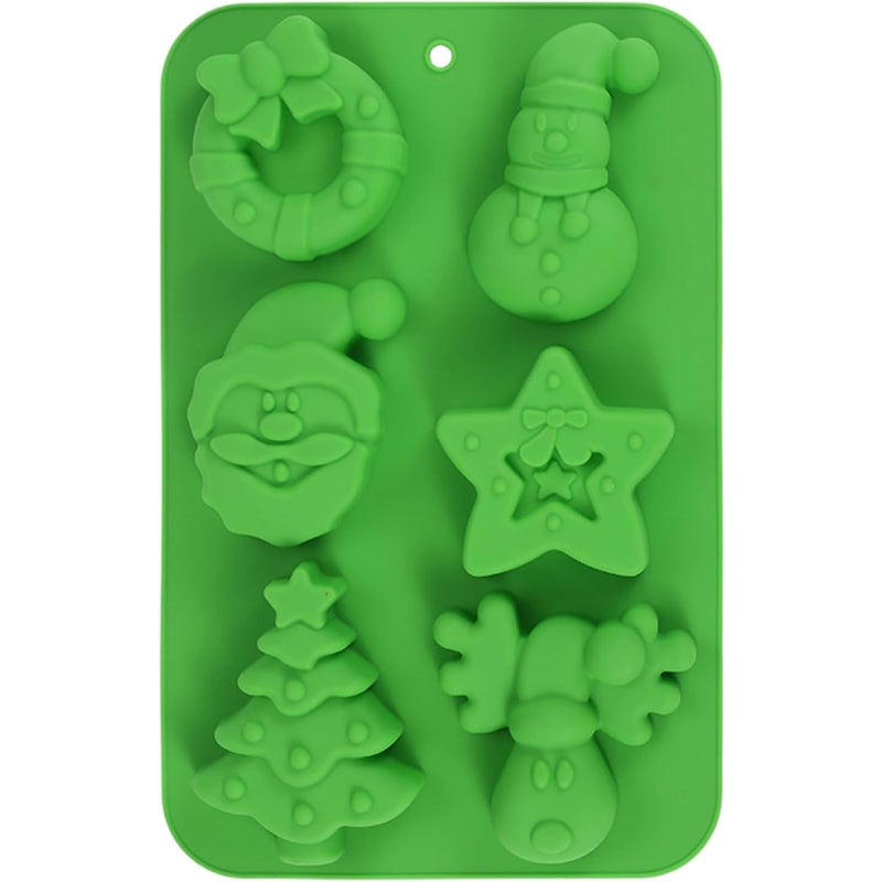 Forma silikonowa | Formy do pieczenia cukierków | Choinka, bałwanek, płatek śniegu, piernik, gwiazda | Formy w kształcie świątecznych kształtów, forma