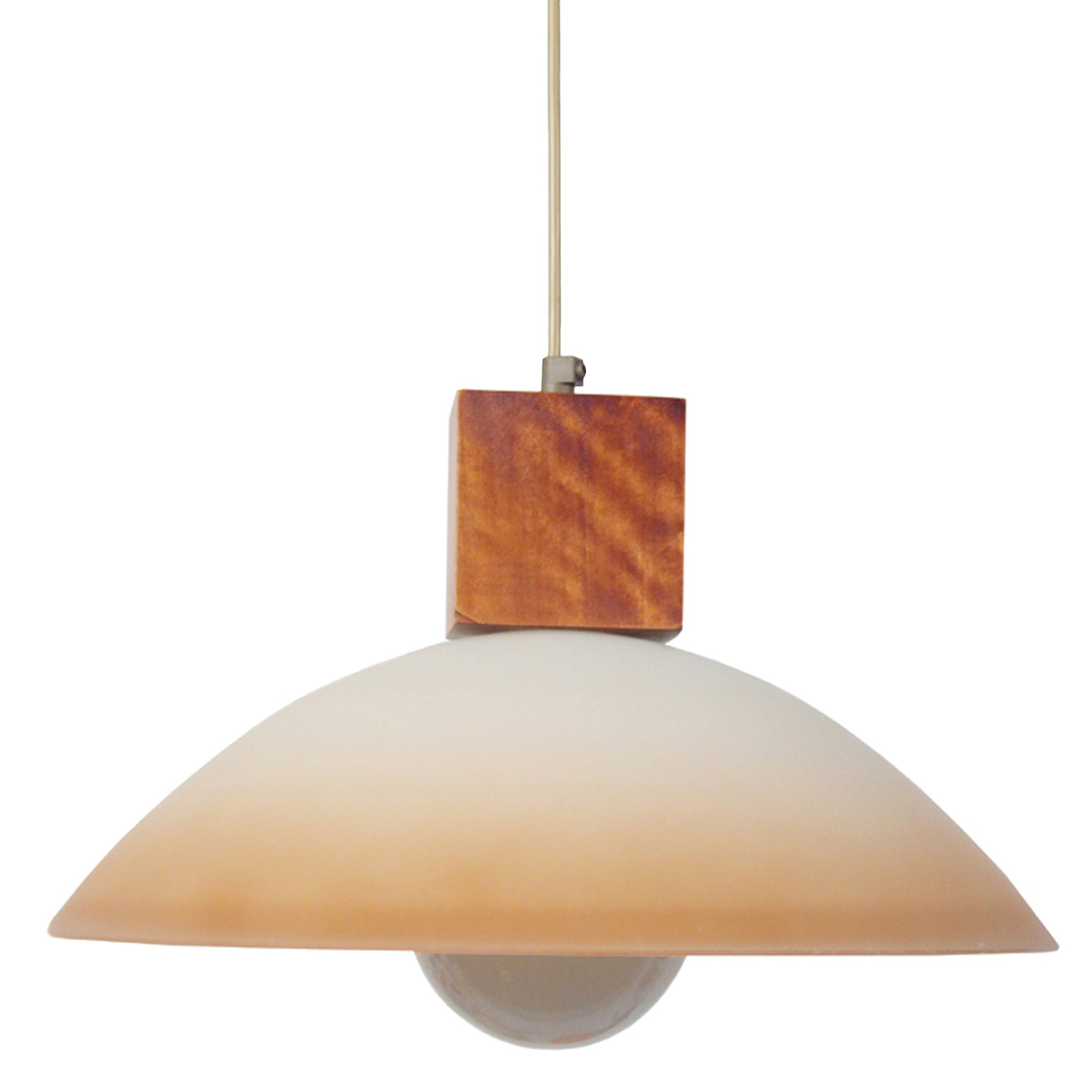 Suspensión tosel ,madera,crema y marrón,a96xd 38xp38cm