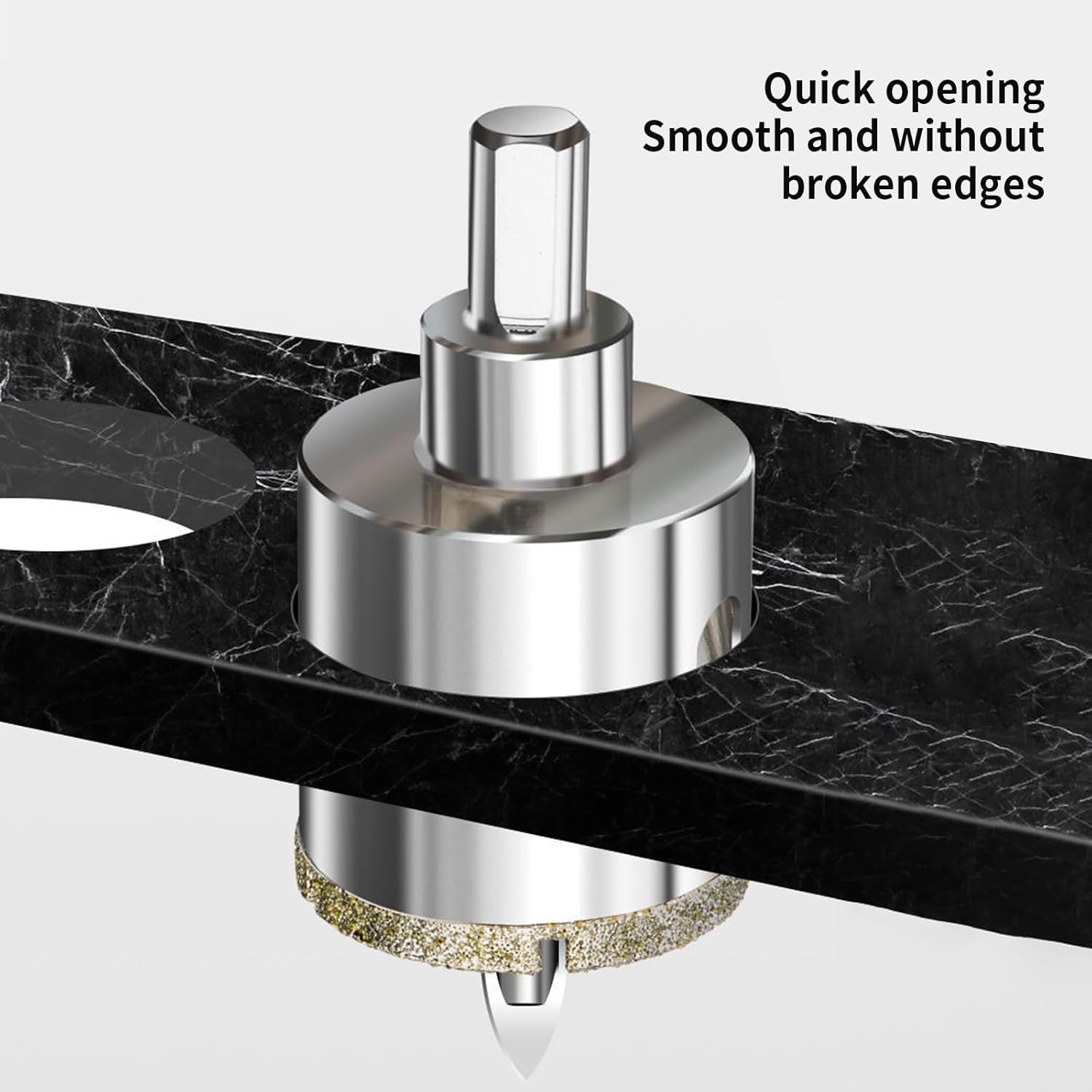 Sega a tazza diamantata da 35 mm, punta da trapano per piastrelle, ceramica, pietra e vetro, strumento preciso per il taglio di materiali duri - 3