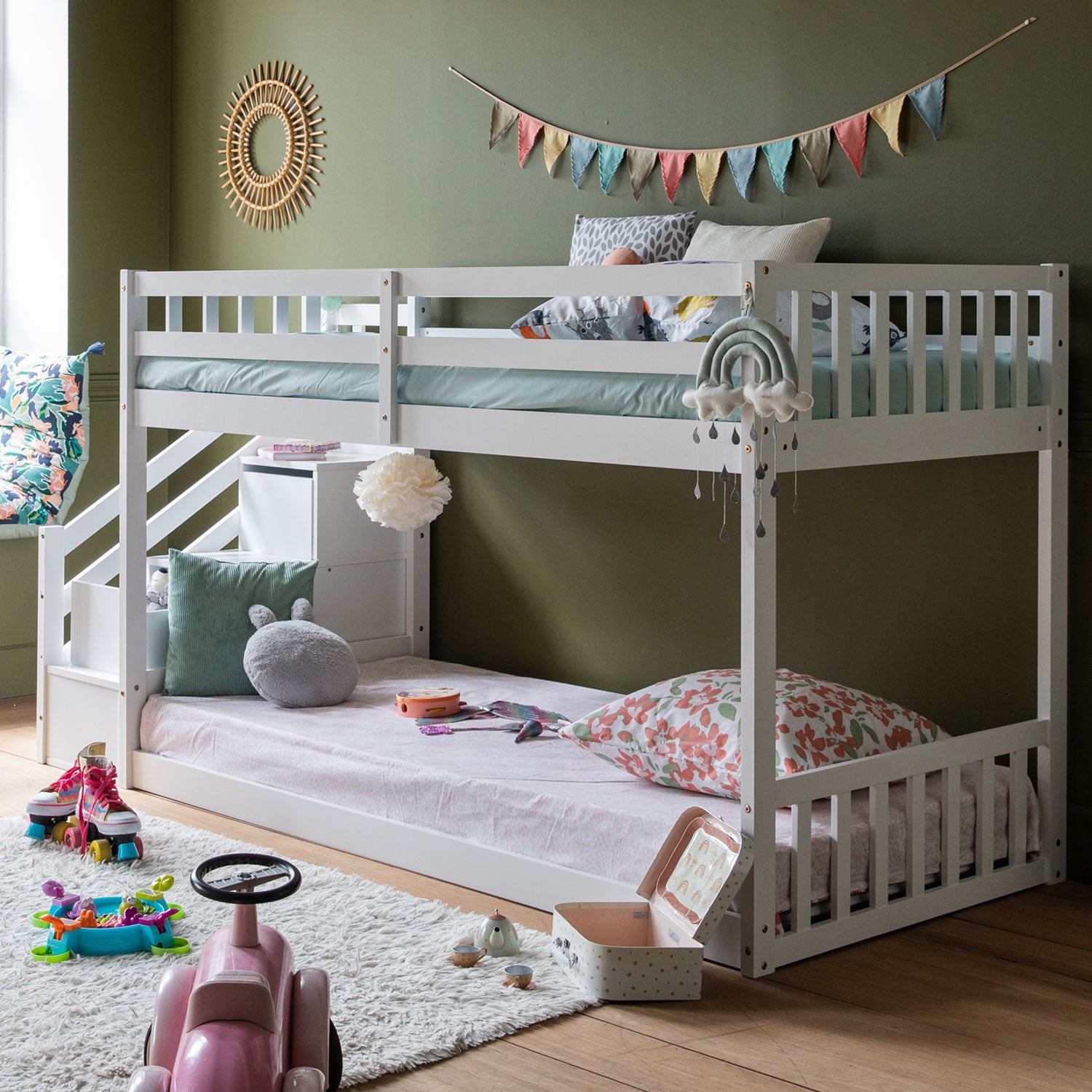 Lits superposés pour enfants blanc 2 places CELESTINE - 5