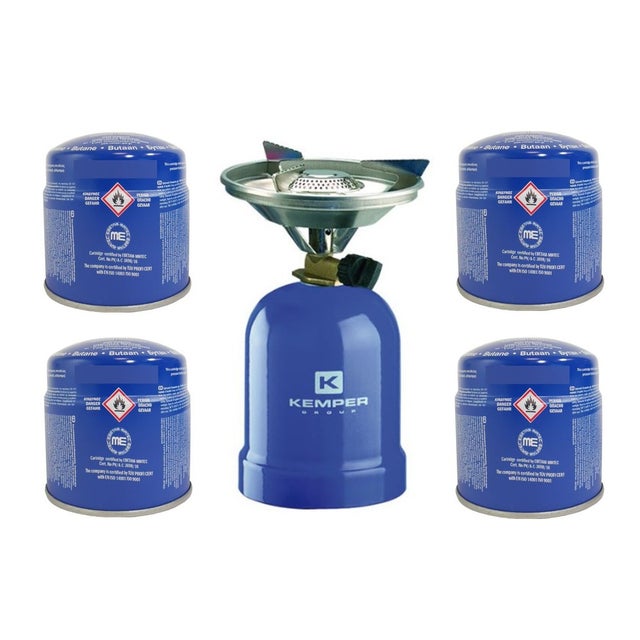 Pack De 8 Cartouches De Gaz KEMPER Butane 190g - Perçables Avec Sécurité Stop-gaz - Neuf
