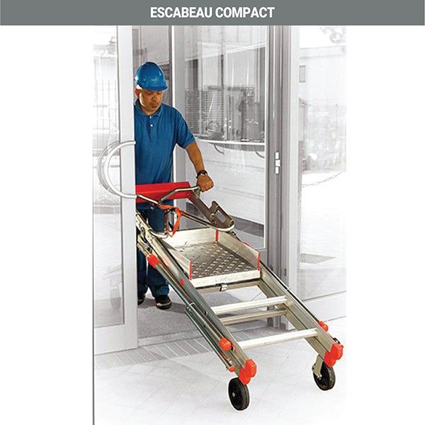 PIRL 4 à 6 marches - Hauteur de travail max. 4.56m - Grandes marches 140mm - PLT-PRO6 - 4