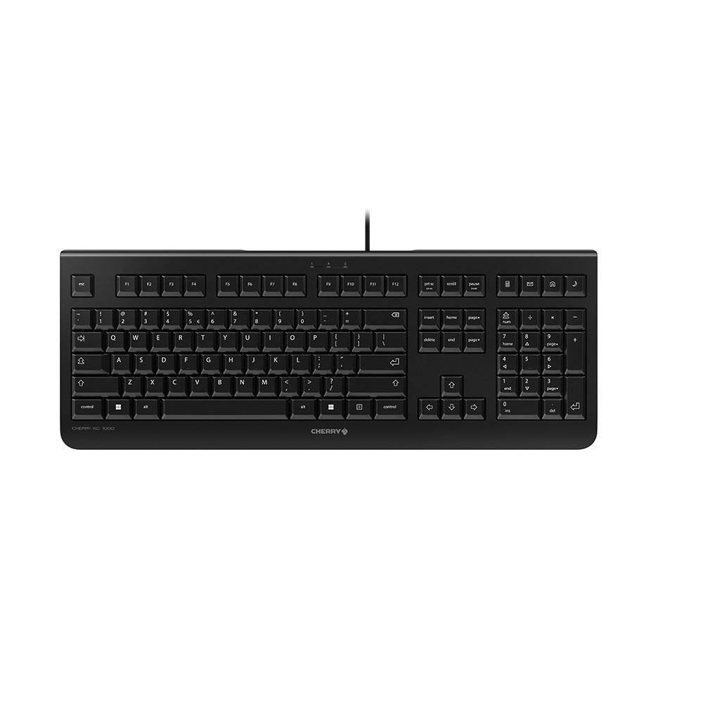 Tastiera Cherry KC 1000 &ndash; Cavo USB, Layout QWERTY, Nera &ndash; Nuova In Confezione