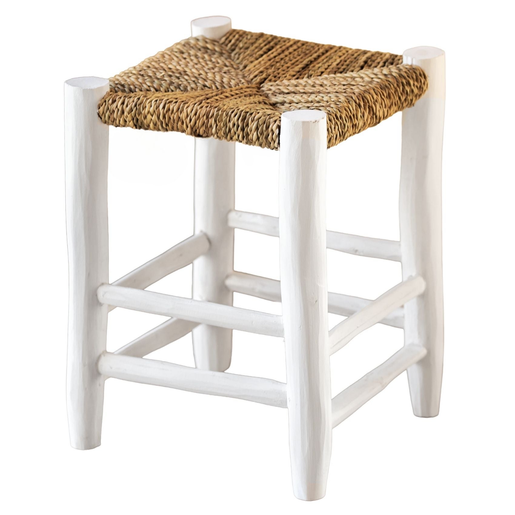 Home Maison  Taburete Marroquí De Madera Blanca , Leroy Merlin