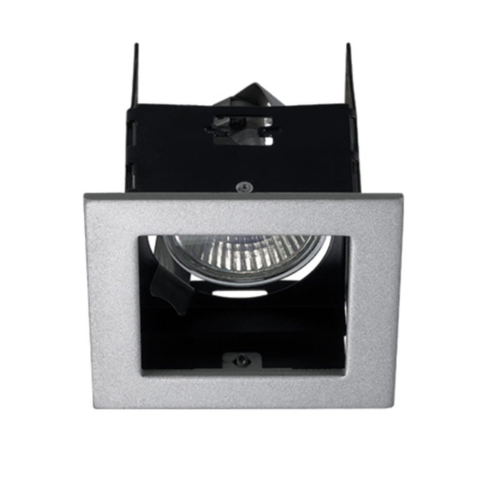 Oprawa sufitowa wpuszczana oczko Relio srebrna 1xMR16x35W kwadratowa IP20 wym: 9,5 x 9,5 cm aluminium Italux - 2