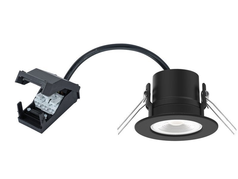 Faretto da incasso a LED integrato, ARIC, da 3000 a 4000 K, cilindro nero - 3