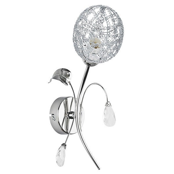 Kinkiet dekoracyjny ORLEAN chromowany 1xE14x10W wym: 19x16x34 cm IP20 Alfa