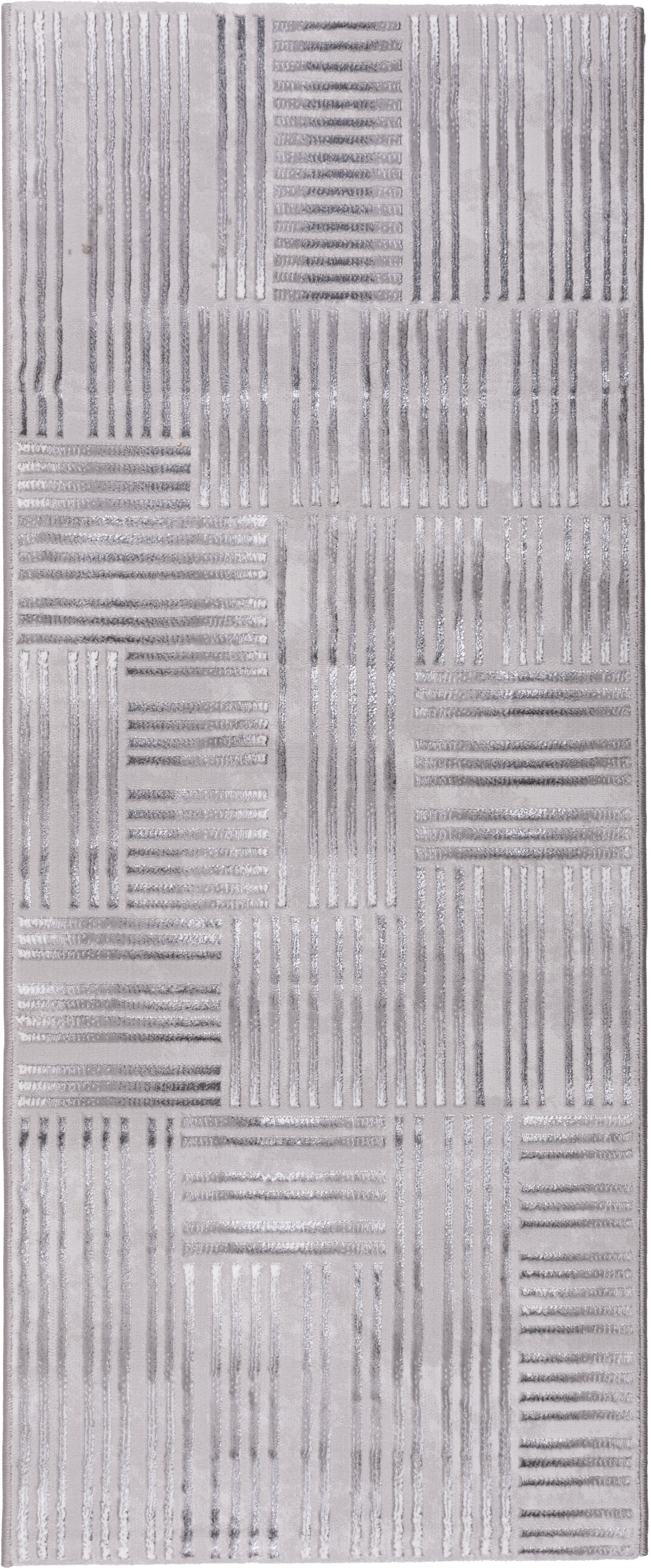 Chodnik Creation Multidecor 67 x 160cm linie srebrny