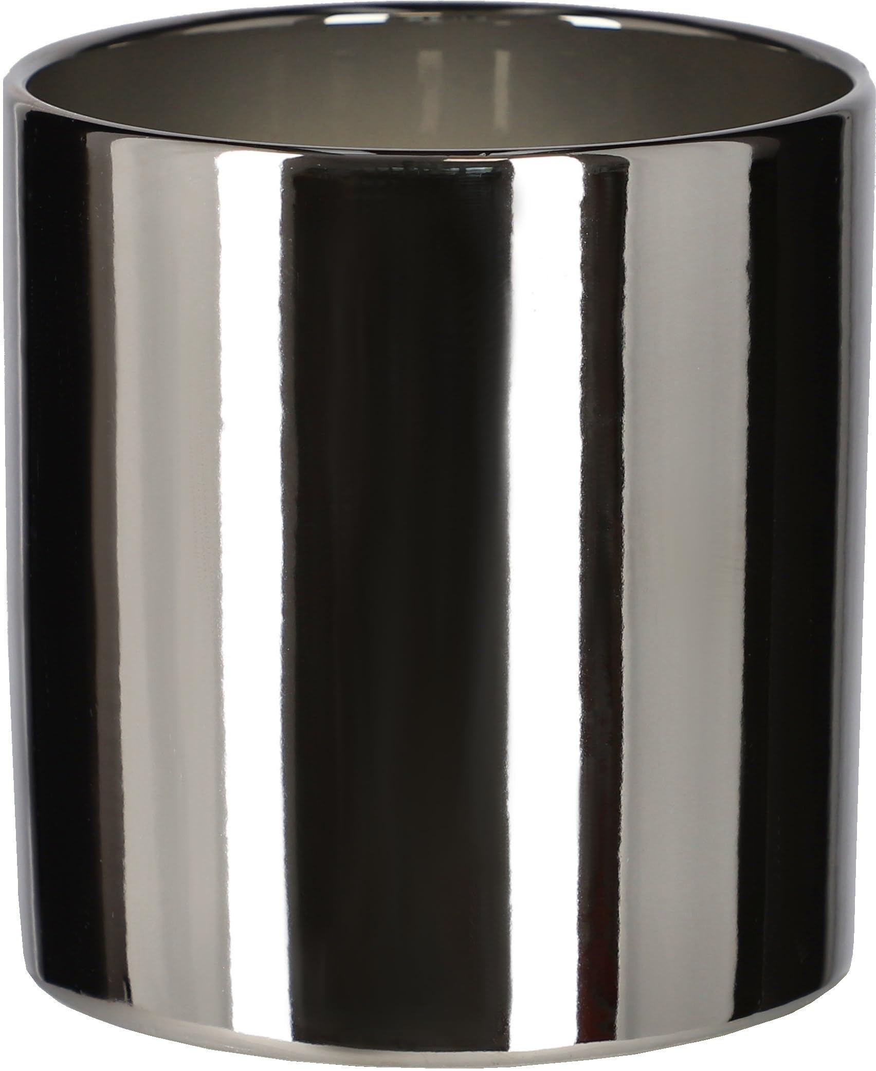 2x doniczka ceramiczna donica osłona cylinder ozdobna kwiaty rośliny czarna - KOTARBAU - 6