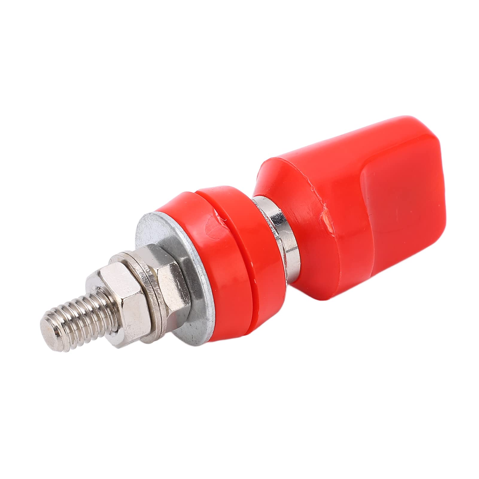 J.50019 (1) Terminale di corrente M6 60A Terminali di collegamento in ottone placcato Connettore con spina a banana da 4 mm (rosso) - 5